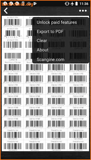 Barcode Maker PDF (generate barcodes & export PDF) screenshot