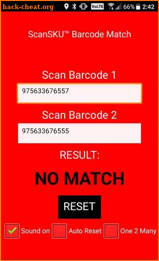 Barcode Match & Comparison Checker Lite screenshot