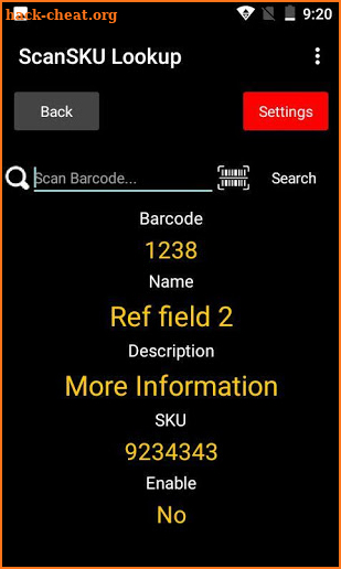 Barcode Scan Database screenshot