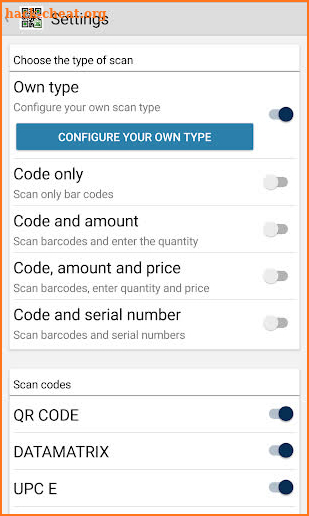 Barcodes, Photos,GPS data to Excel LoMag Inventory screenshot