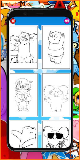 Bare bears coloring book screenshot