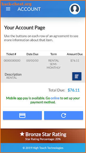 Bargain Center Customer Portal screenshot