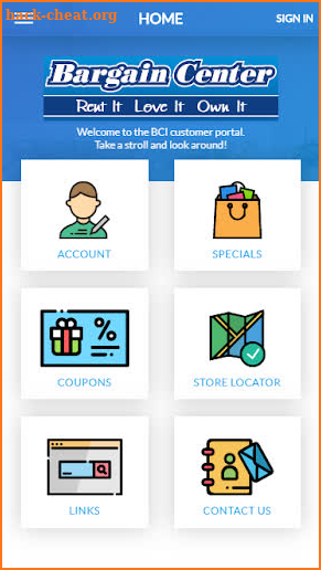 Bargain Center Customer Portal screenshot