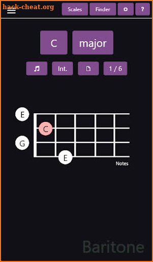 Baritone Chords & Scales screenshot