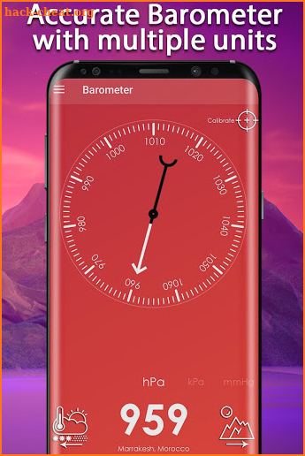 Barometer and Altimeter - Barometric Pressure screenshot