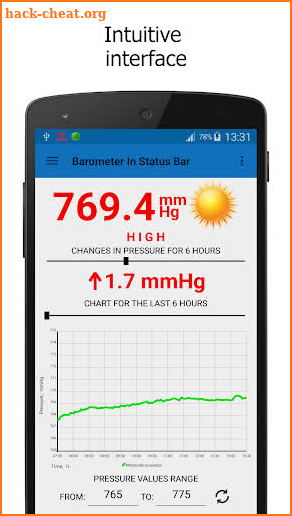 Barometer In Status Bar screenshot