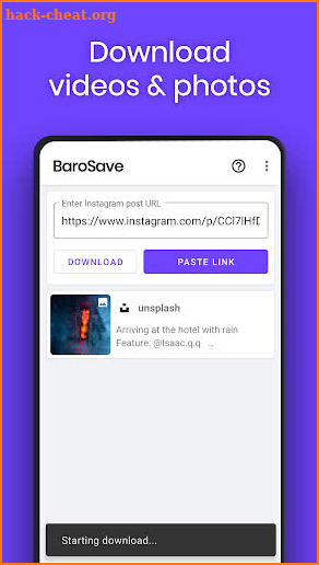 BaroSave, Video Downloader for Instagram screenshot