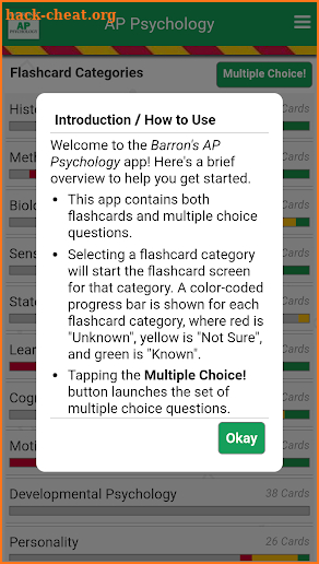 Barrons AP Psychology screenshot
