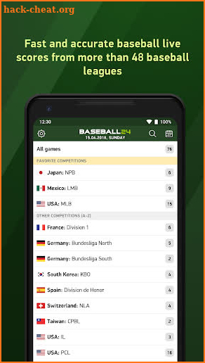 Baseball 24 - live scores screenshot