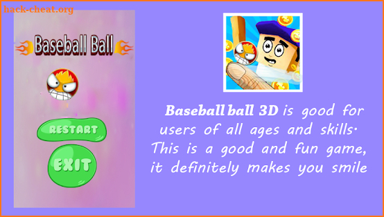 Baseball ball 3D screenshot
