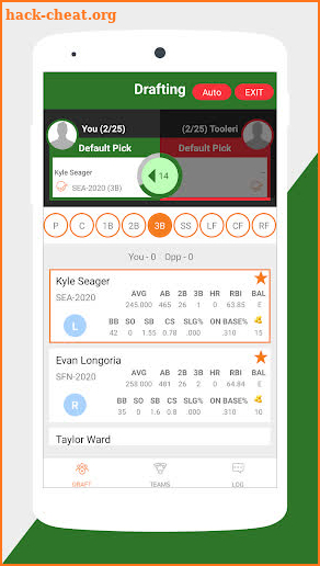 Baseball Draft 2 Teams screenshot