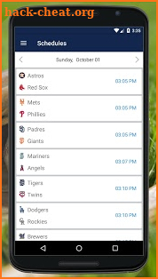 Baseball MLB Schedules, Live Scores & Stats 2018 screenshot