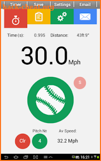 Baseball Pitch Speed Pro screenshot