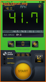 Baseball Pitch Speed Radar Gun screenshot