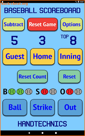 Baseball Scoreboard BSC screenshot