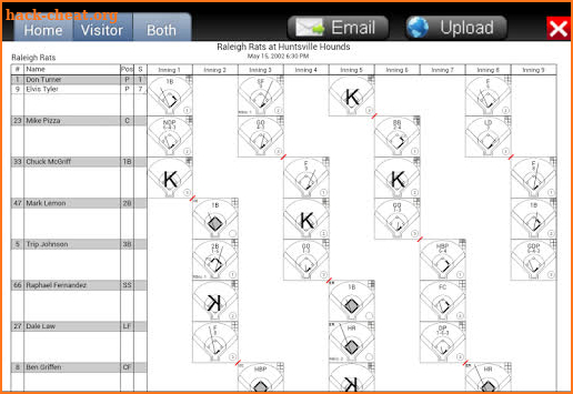 Baseball ScoreBook screenshot