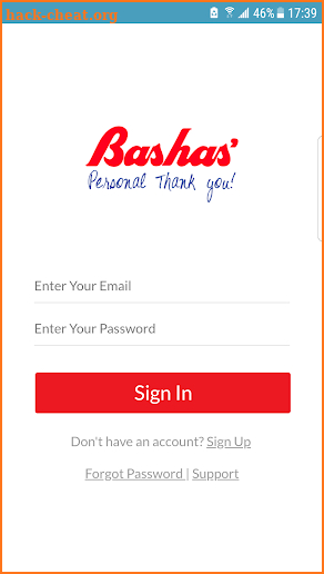 Bashas' Personal Thank You screenshot
