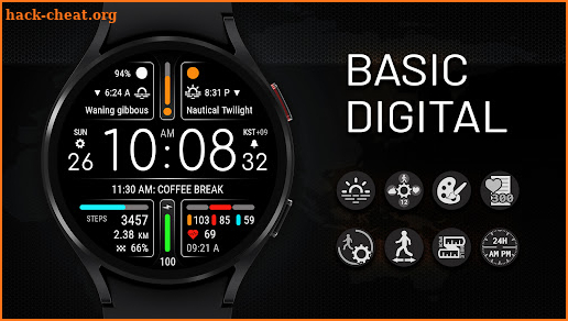 Basic  Digital Watch Face screenshot