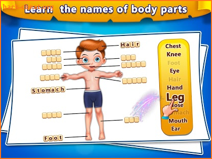 Basic Skill Learning Human Body Parts screenshot