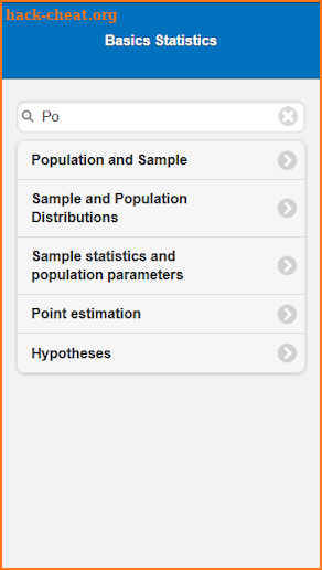 Basic Statistics screenshot