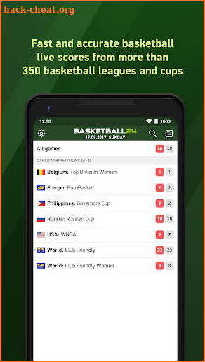 Basketball 24 - live scores screenshot
