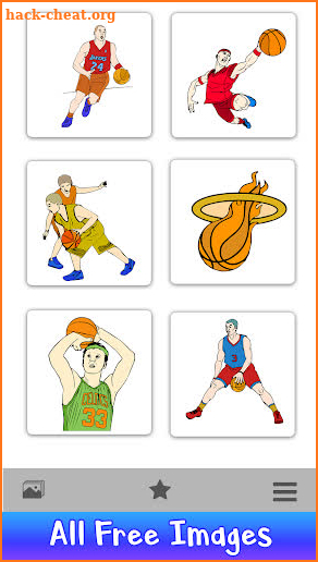 Basketball Color by Number - Crayon, Glitter Book screenshot