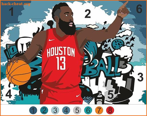 Basketball Sandbox - Tap color by number screenshot
