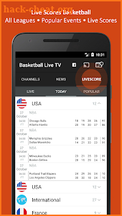Basketball TV Live - NBA Television - Live Scores screenshot