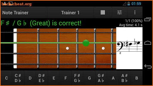 Bass Guitar Note Trainer screenshot