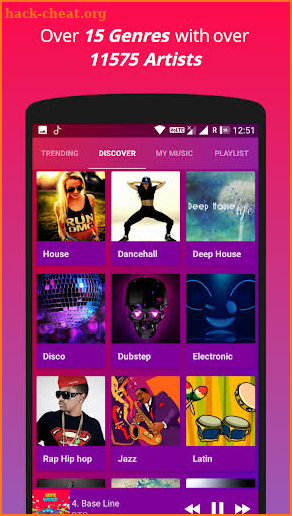 Bass Music Player - Free EDM, House, Hip hop Music screenshot