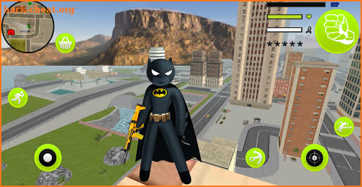 Bat Neon Stickman Rope Hero Spider Gangstar Crime screenshot