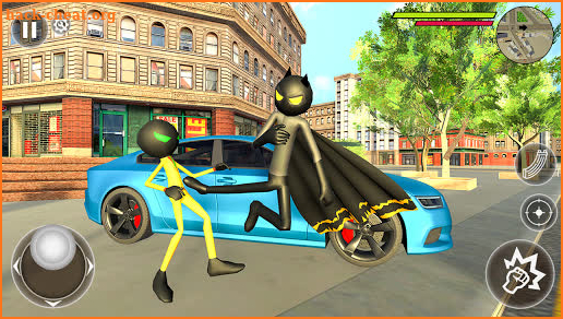 Bat Rope Hero Stickman Crime - Gangster Mafia Game screenshot