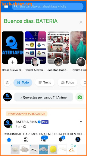 Bateriafina - Red Social screenshot