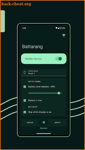 Battarang Notifier screenshot