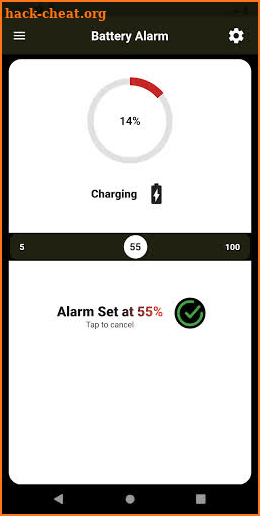 Battery Alarm - Set Alarm for any Percent screenshot
