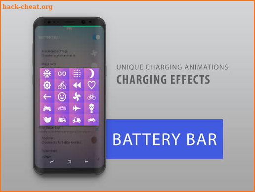 Battery Bar : Energy Bars on Status bar screenshot