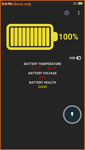 Battery charge sound alert - Yellow screenshot