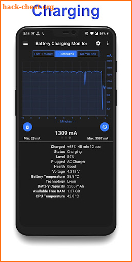 Battery Charging Monitor - Ampere Meter screenshot