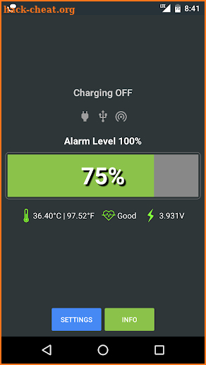 Battery Full Alarm and Battery Low Alarm - No Ads screenshot