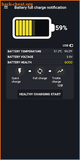 Battery full charge notification screenshot