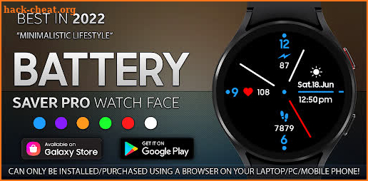 BATTERY SAVER PRO Watch Face screenshot
