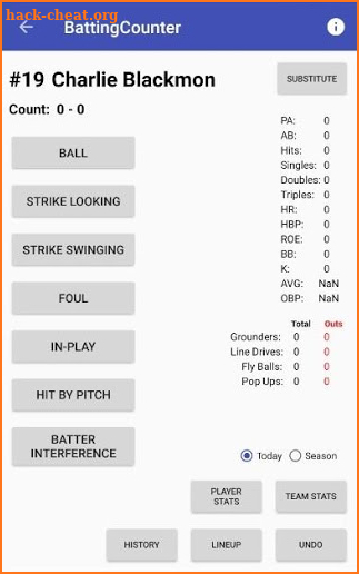 Batting Counter / Stats Tracker Pro screenshot