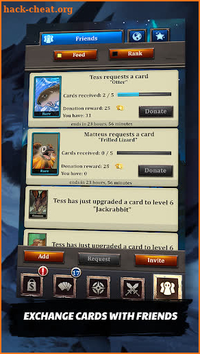 Battle Cards Savage Heroes TCG CCG Decks screenshot