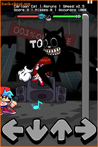 Battle vs Cartoon Cat FNF Mod screenshot