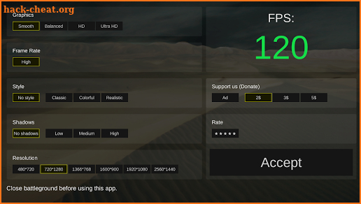 Battleground optimizer gfx screenshot
