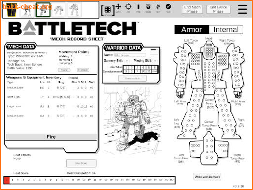 Battletech Tactical Companion screenshot