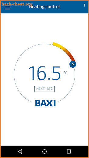 Baxi uSense smart thermostat screenshot