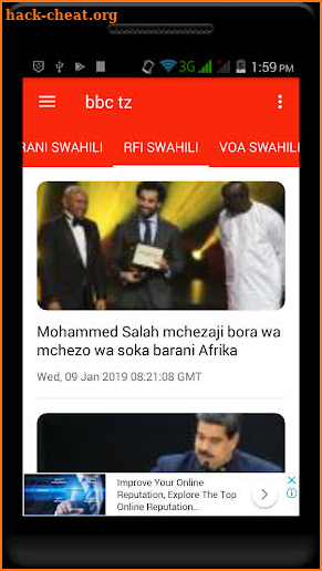 BBC DW VOA SWAHILI screenshot
