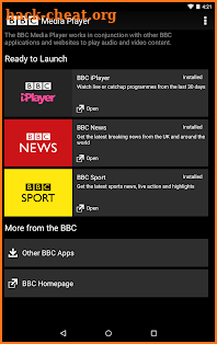 BBC Media Player screenshot