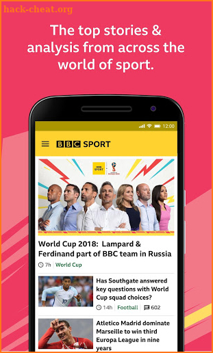 BBC Sport screenshot
